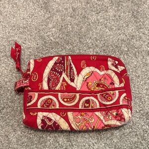 Vera Bradley Vibrant Red and Pink Cosmetic Case